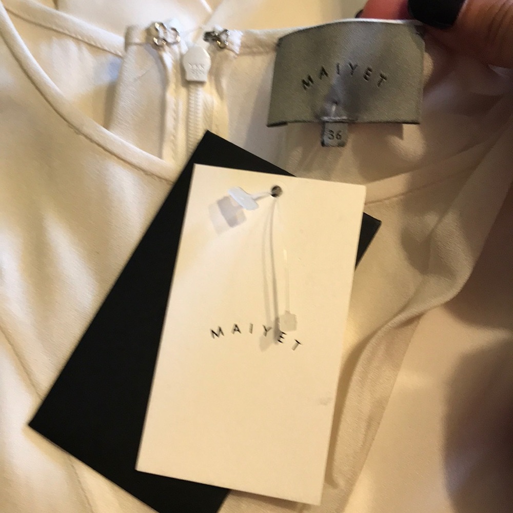 MAIYET Silk Dress w/ Tags Ivory Sz 2 NWT